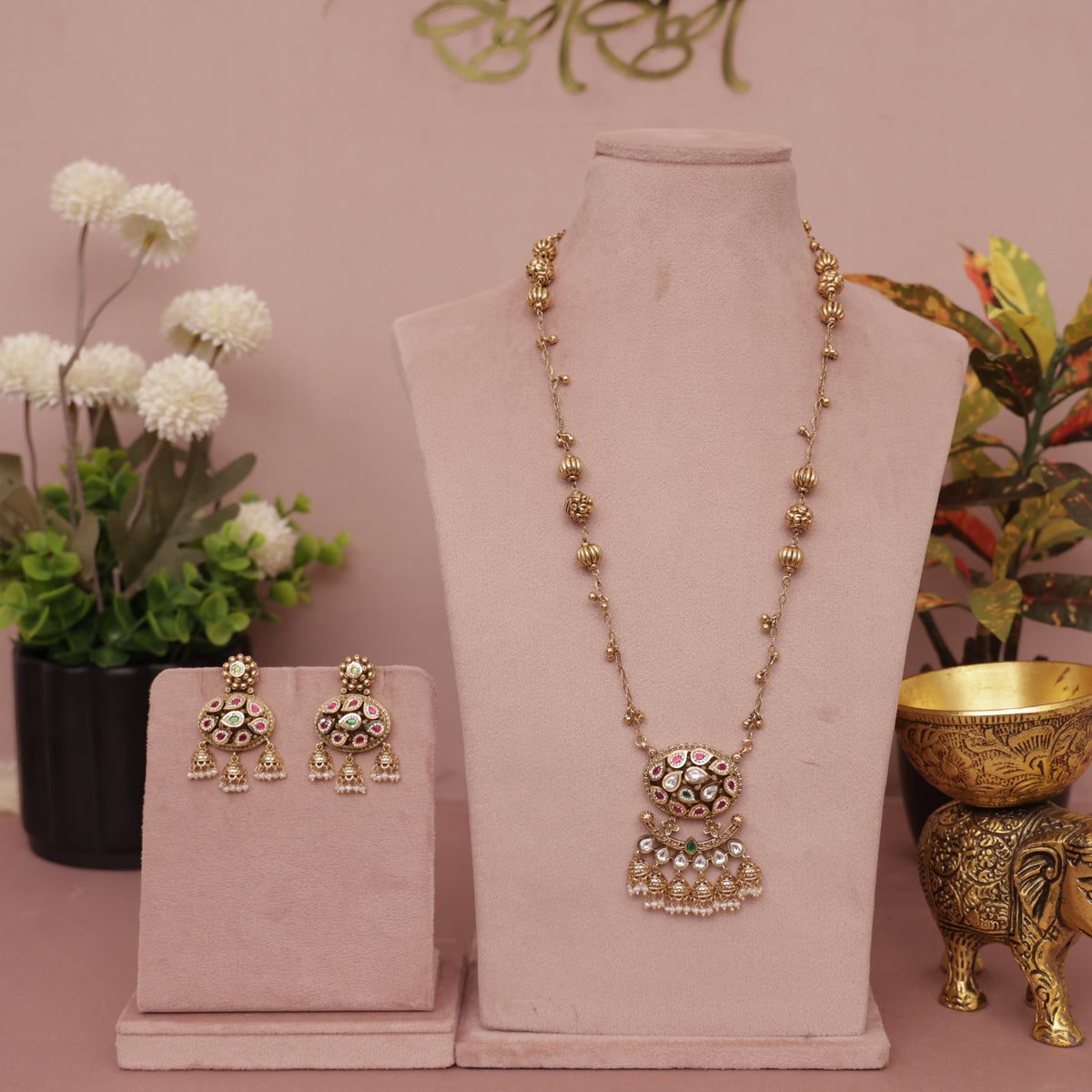 Antique Heritage Lariat Necklace set