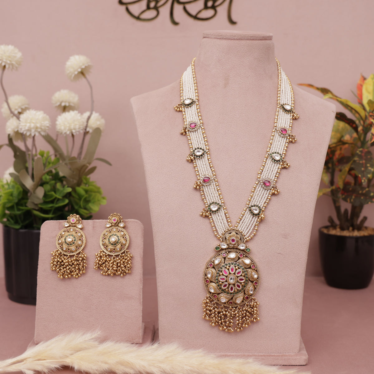 Antique Swarovski Long Necklace Set