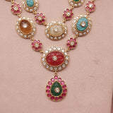 Fusion Sapphire Kundan Necklace Set