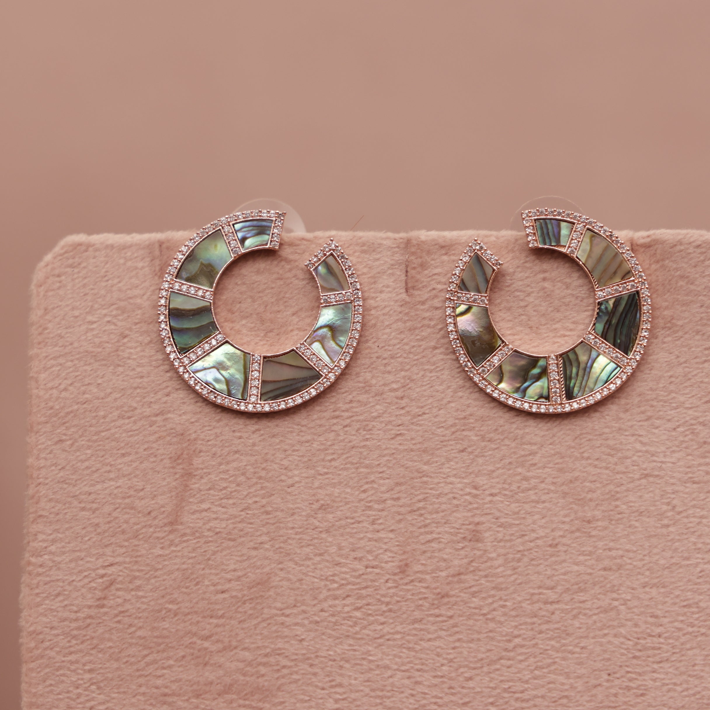 American Diamond MOP Stud Earring