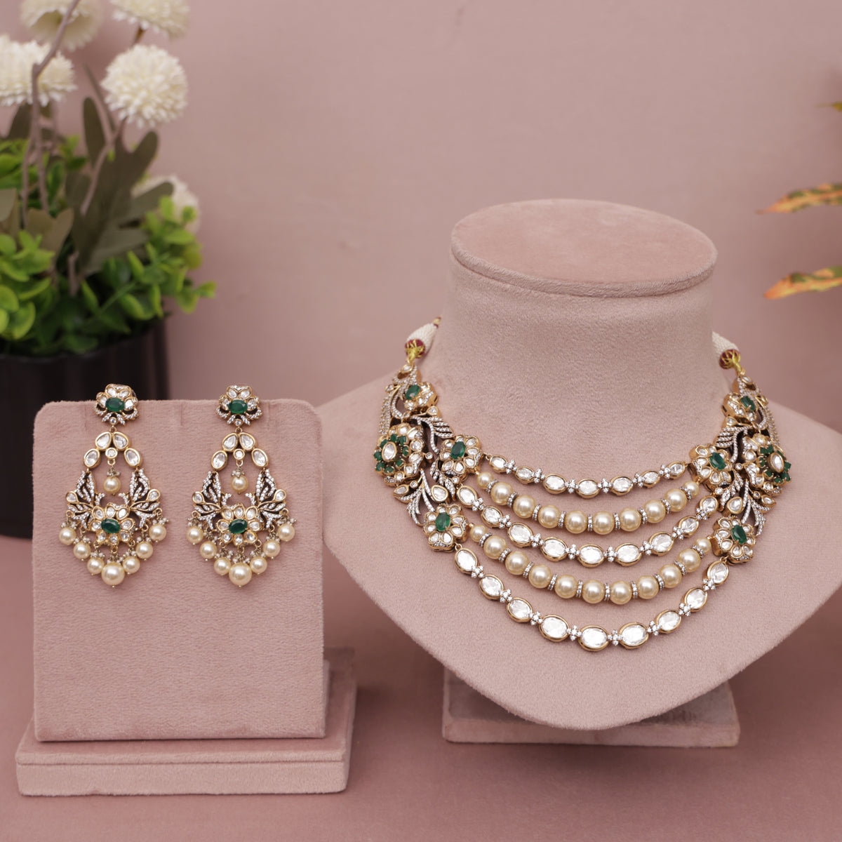 Premium Kundan Necklace Set