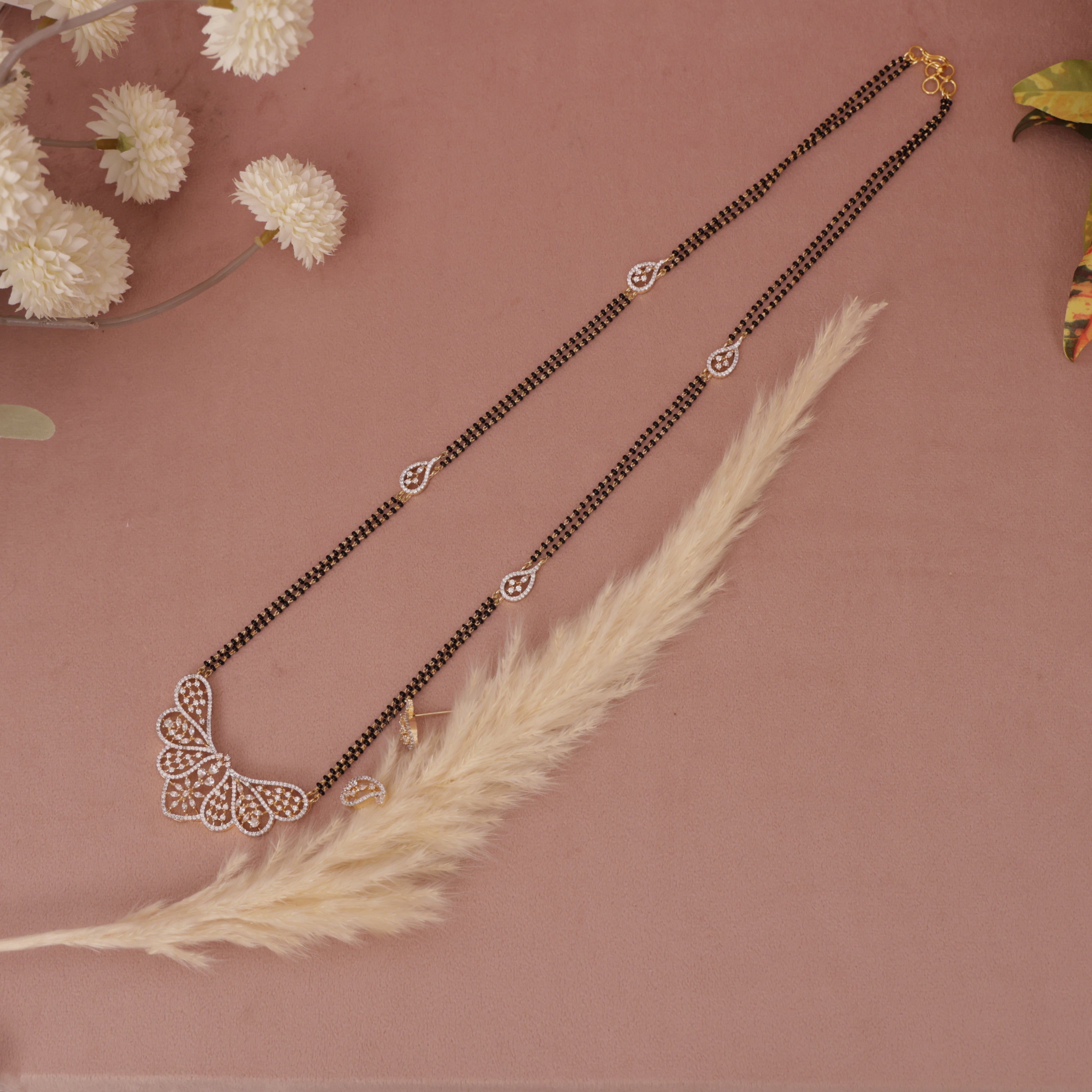 american diamond mangalsutra