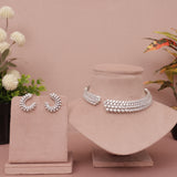 American Diamond Hasli Necklase Set