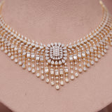 American Diamond Golden Necklase Set