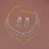 American Diamond Golden Necklase Set