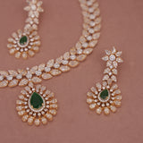 American Diamond Golden Necklase Set