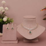 American Diamond Golden Necklase Set
