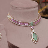 American Diamond Modern Necklase Set