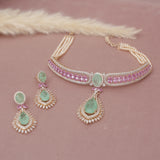 American Diamond Modern Necklase Set