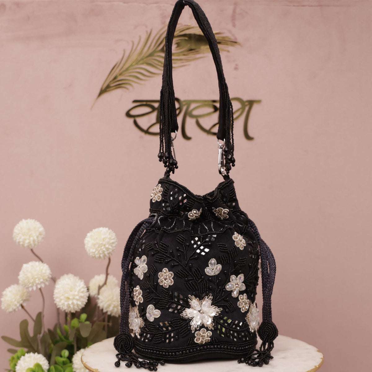Black wedding potli