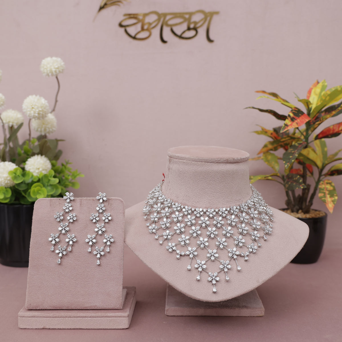 American Diamond Modern Necklase Set