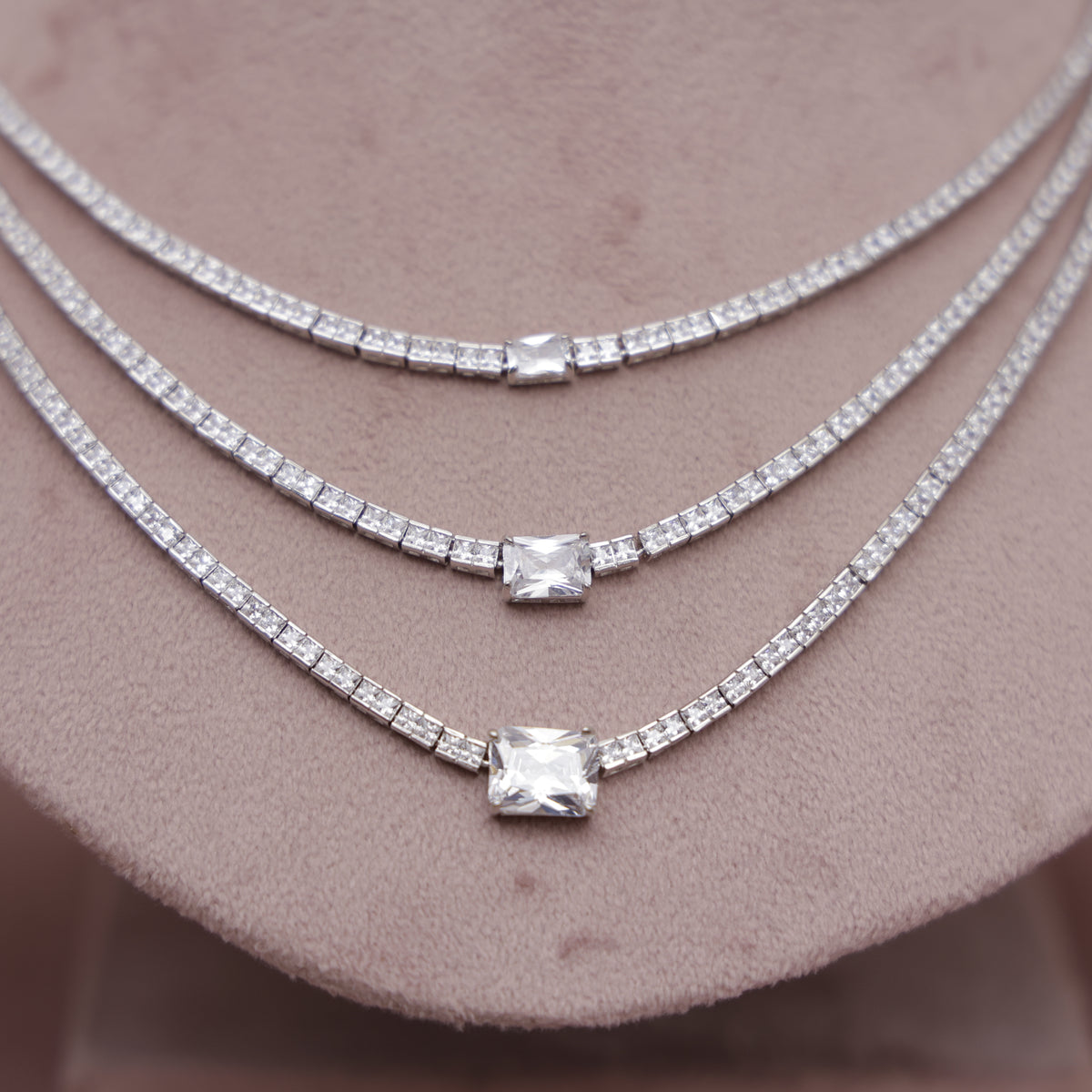 American Diamond Modern Necklase Set