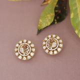 Premium Moissanite Kundan Studs Earring