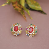 Premium Polki Kundan Studs Earring