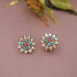 Premium Moissanite Kundan Studs Earring