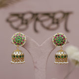 Premium Pachhi Kundan Jhumka Earring