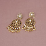 Antique Gold Kundan Earring