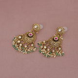 Antique Gold Kundan Earring