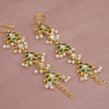 Kundan Pearl Ear chain - Matil - Sahara