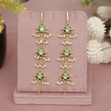 Kundan Pearl Ear chain - Matil - Sahara