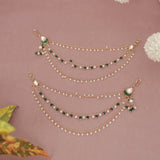 Kundan Pearl Ear chain - Matil