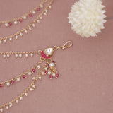 Kundan Pearl Ear chain - Matil