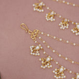Kundan Pearl Ear chain - Matil