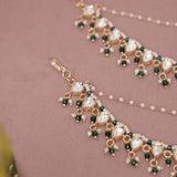 Kundan Pearl Ear chain - Matil