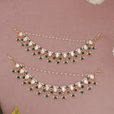 Kundan Pearl Ear chain - Matil