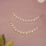 Kundan Pearl Ear chain - Matil