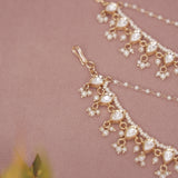 Kundan Pearl Ear chain - Matil