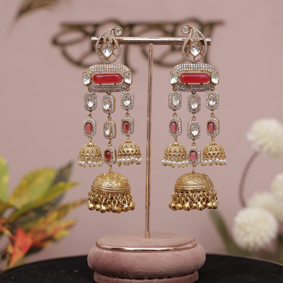 Kashmiri Pahadi Fusion Jhumka Earring