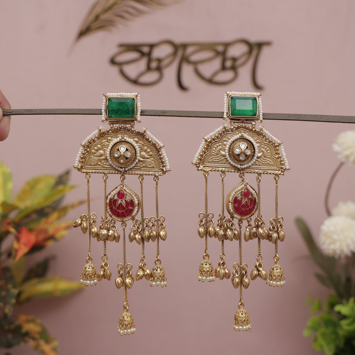 Kashmiri Pahadi Fusion Jhumka Earring