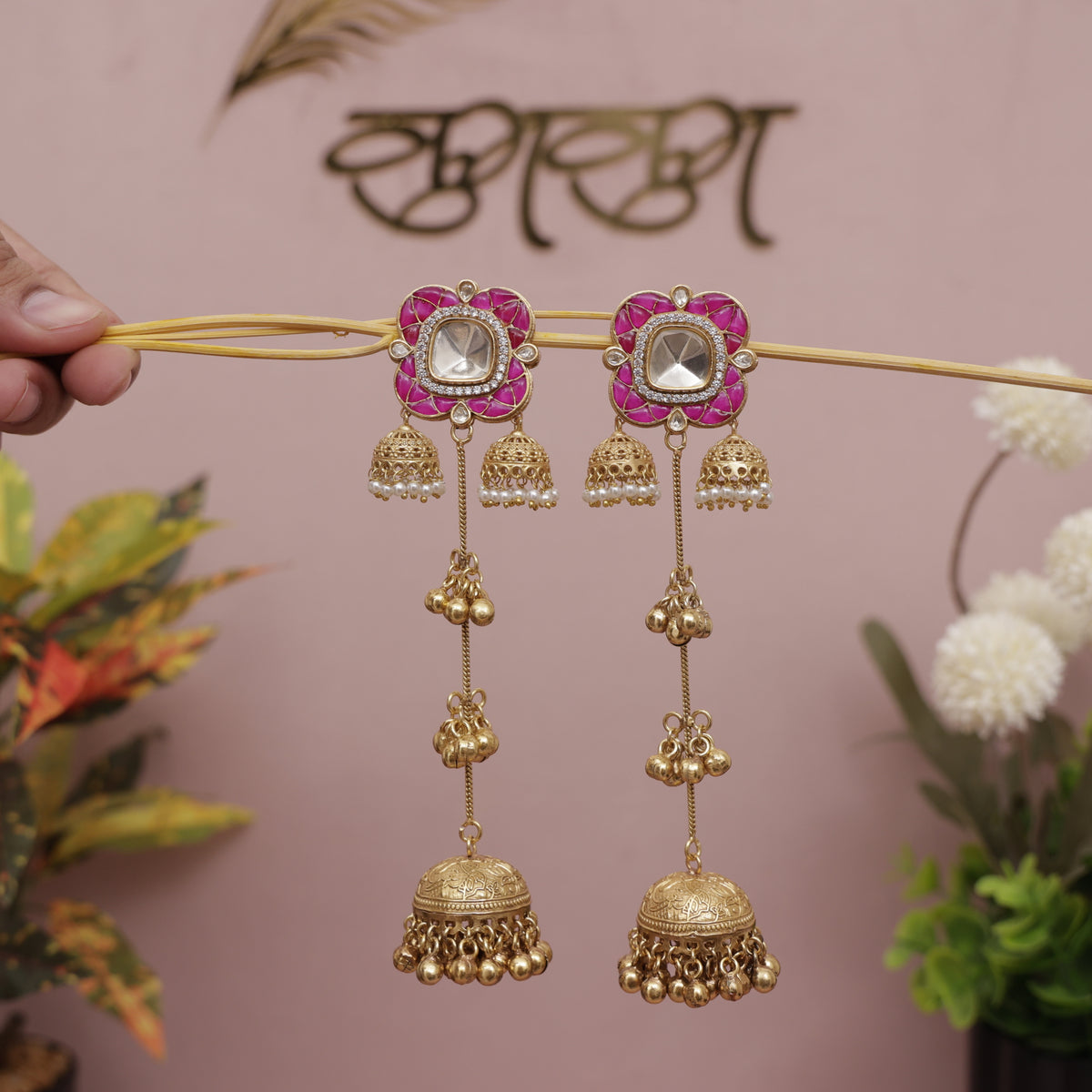 Kashmiri Pahadi Fusion Jhumka Earring
