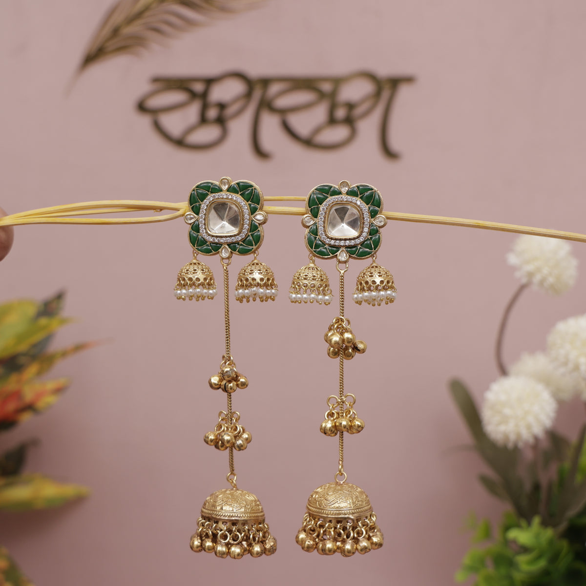 Kashmiri Pahadi Fusion Jhumka Earring