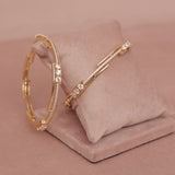 Cubic Zirconia Gold Plated AD Bangle