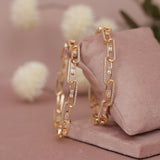 Cubic Zirconia Gold Plated AD Bangle