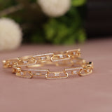 Cubic Zirconia Gold Plated AD Bangle
