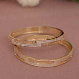 Cubic Zirconia Gold Plated AD Bangle