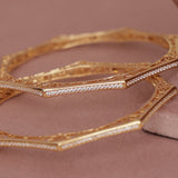 Cubic Zirconia Gold Plated AD Bangle