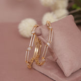 Cubic Zirconia Gold Plated AD Bangle