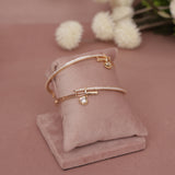 Cubic Zirconia Gold Plated AD Bangle