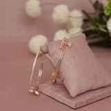 Cubic Zirconia Gold Plated AD Bangle