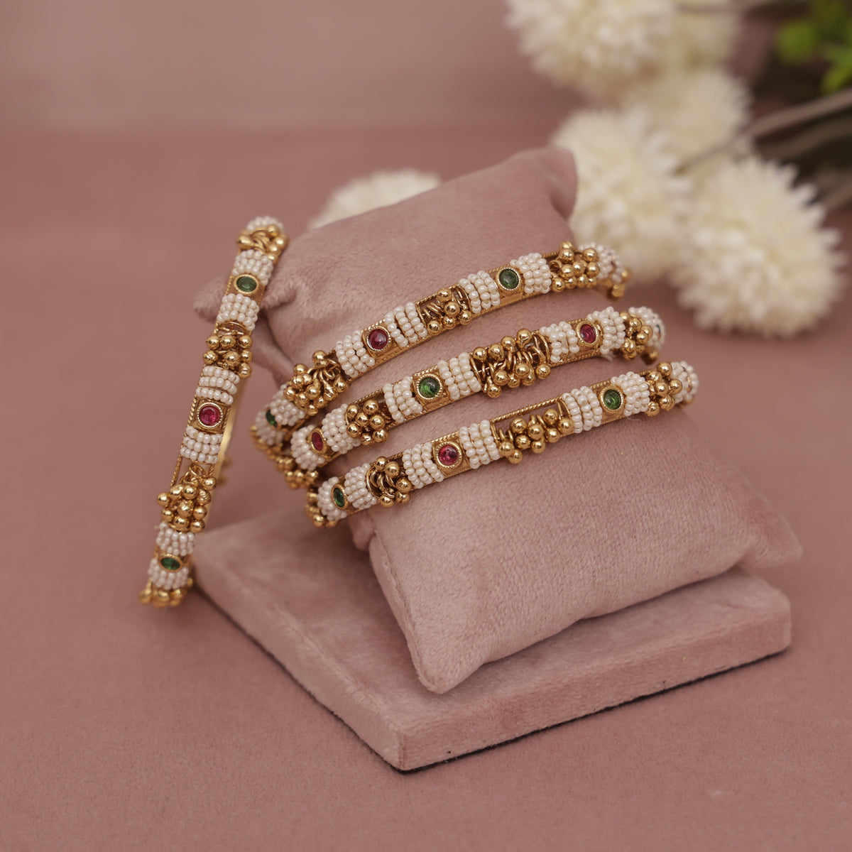 Antique Matt Gold Bangle