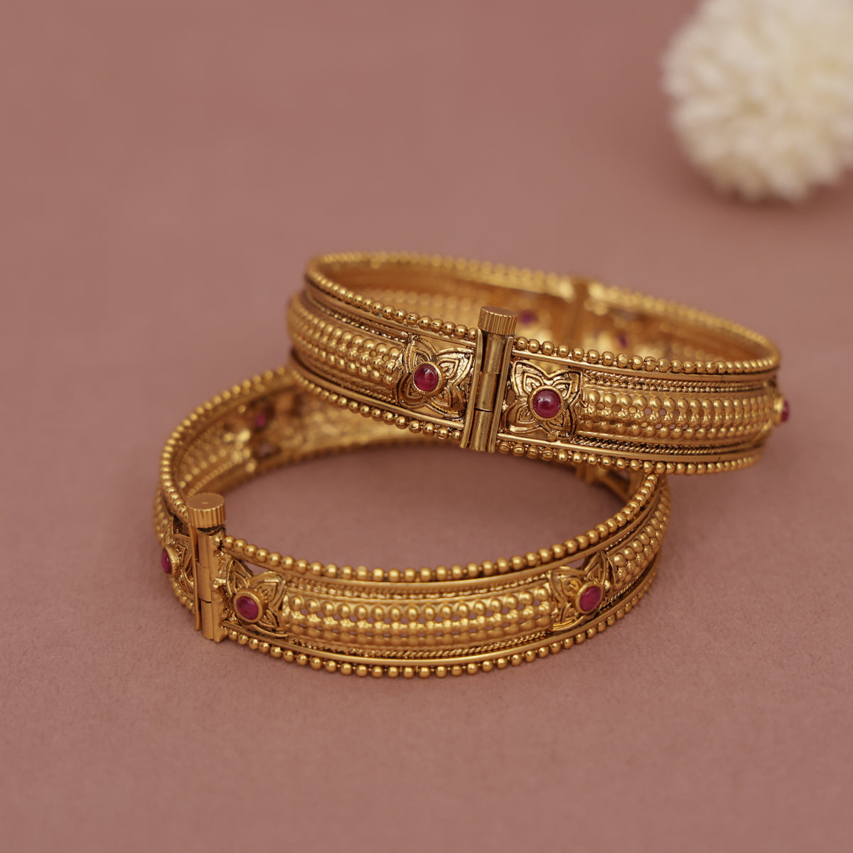 Antique Matt Gold Bangle