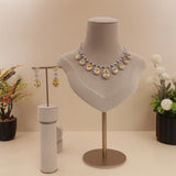 American Diamond Sapphire Necklase Set