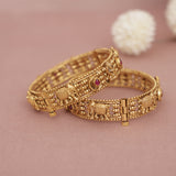 Antique Matt Gold Bangle