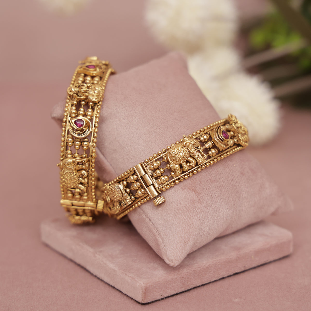 Antique Matt Gold Bangle
