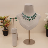 American Diamond Emerald Green Necklase Set