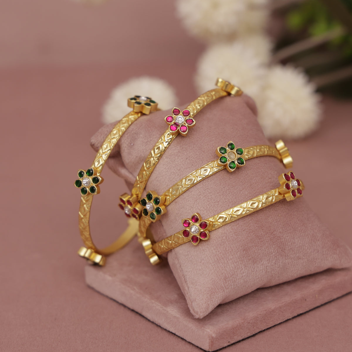premium Pachhi Takkar Kundan Bangle